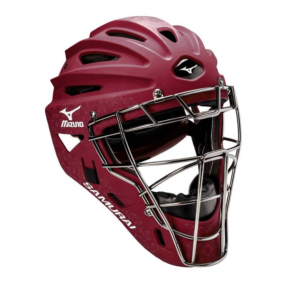 Womens Mizuno Samurai Fastpitch - G4 Softball Catcher’s Helmet Burgundy Philippines (DREOQH762)